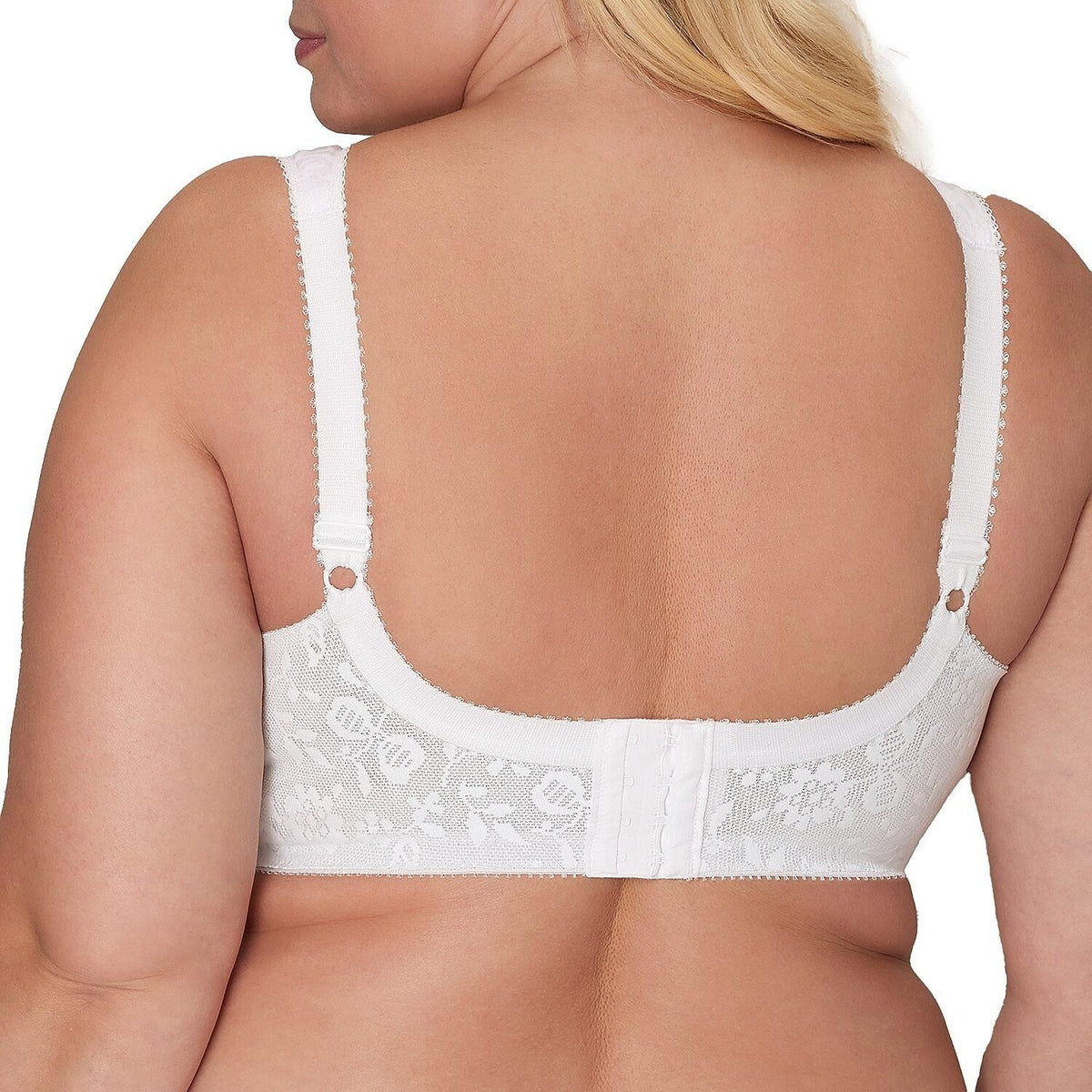 MSRP $39 Playtex 18 Hour 4693 50D White Ultimate Shoulder Wireless Bra Full Cove