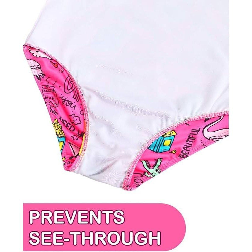 Girls 7-8Y Swimsuit One Piece Bathing Suit Kids' Swimwear Quick Dry Summer Beac