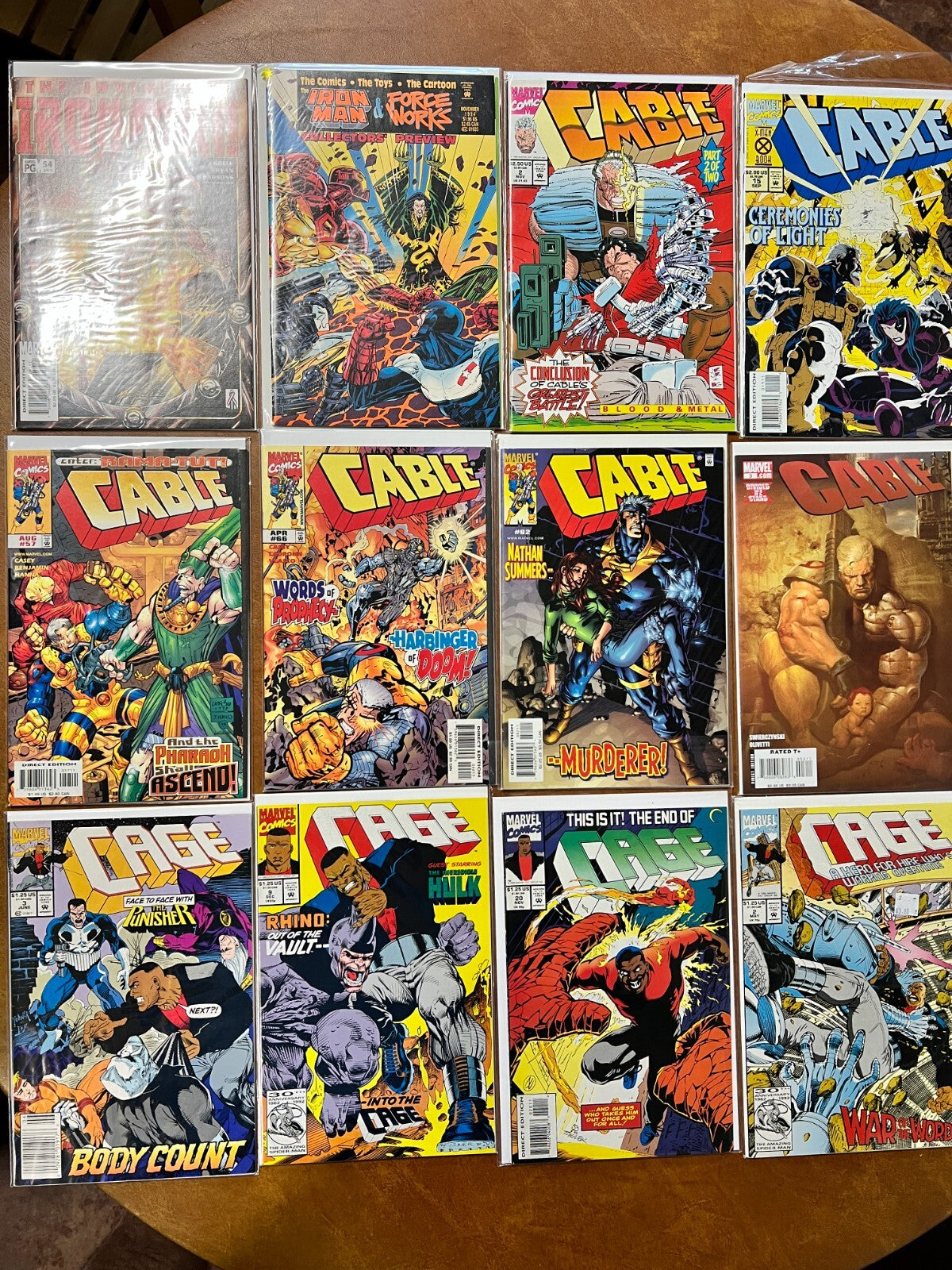 Lot of 12 | Marvel Comics | Iron Man | Cable | Cage