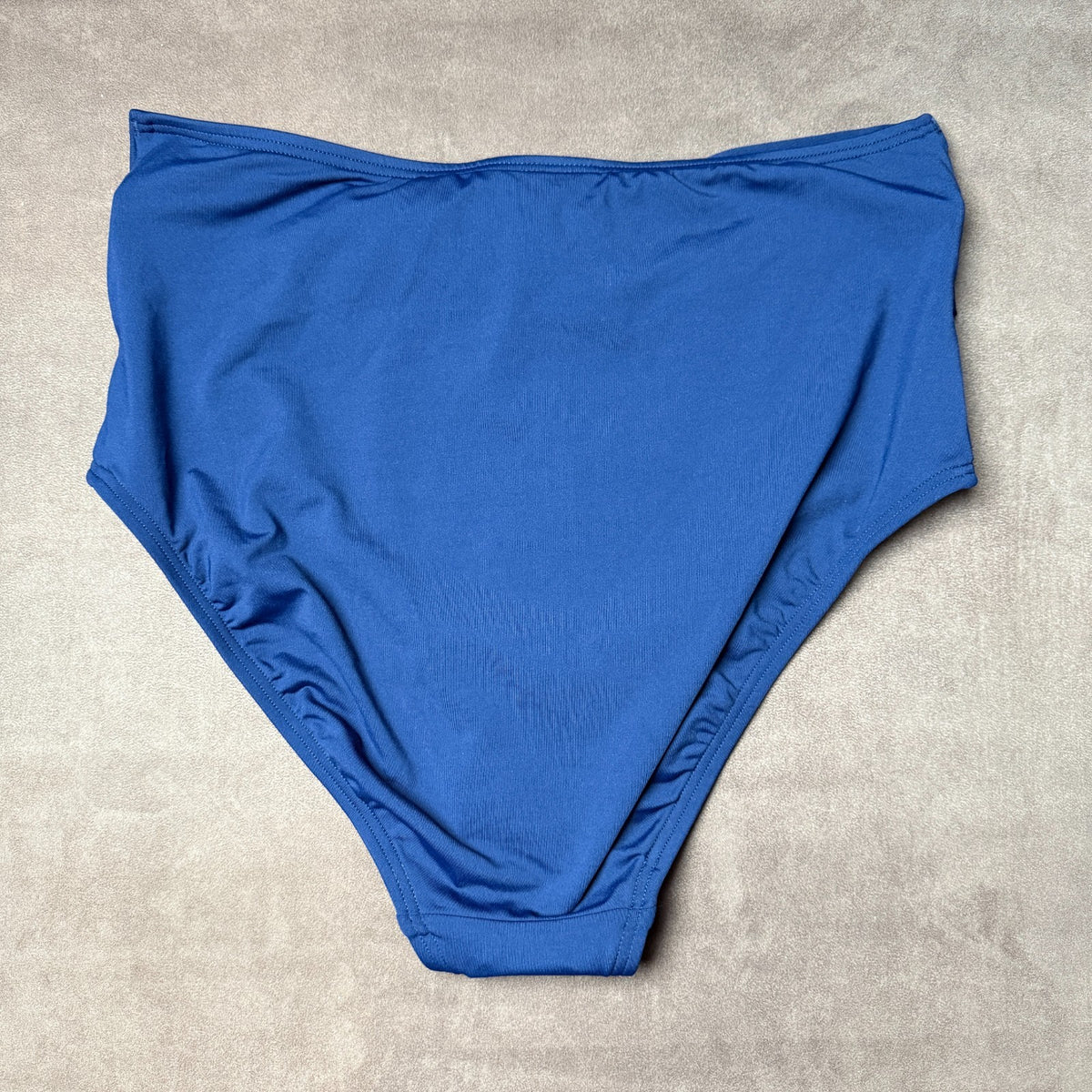 Lands End Womens 4, 4-16 LONG Deep Sea Navy Twist Front High Waisted Bikini