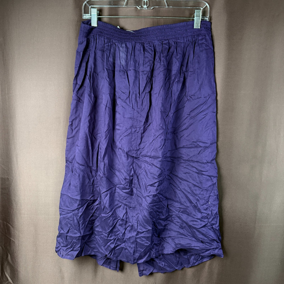 Lands' End Women's 1X, L-1X LONG Blackberry Twist Front Knee Length Swim Skirt