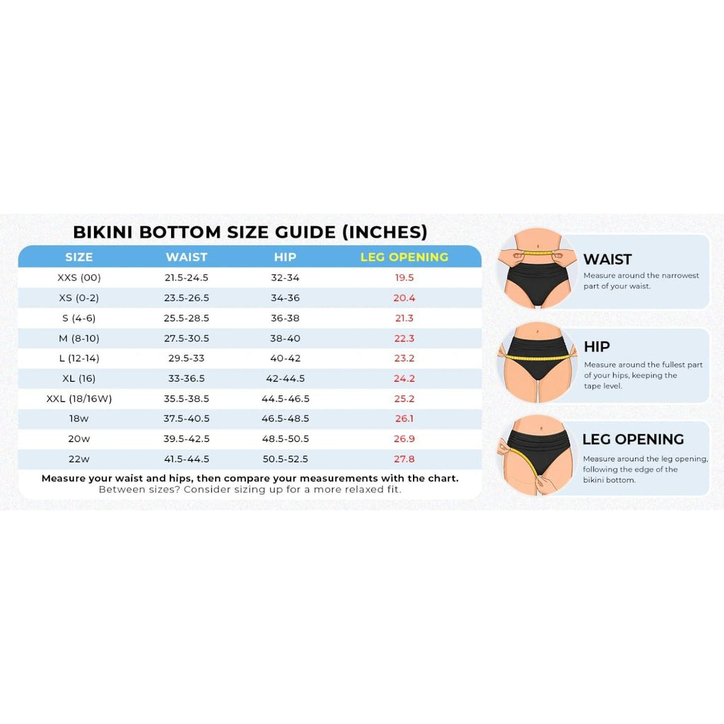 MSRP $23 Tempt Me Women's XXL High Waisted Bikini Bottom Retro Ruched Swim B
