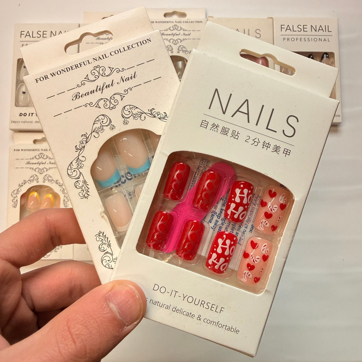 Lot of 10 Pack of 24 New False Press On Nails Assorted Designs and Colors №N4