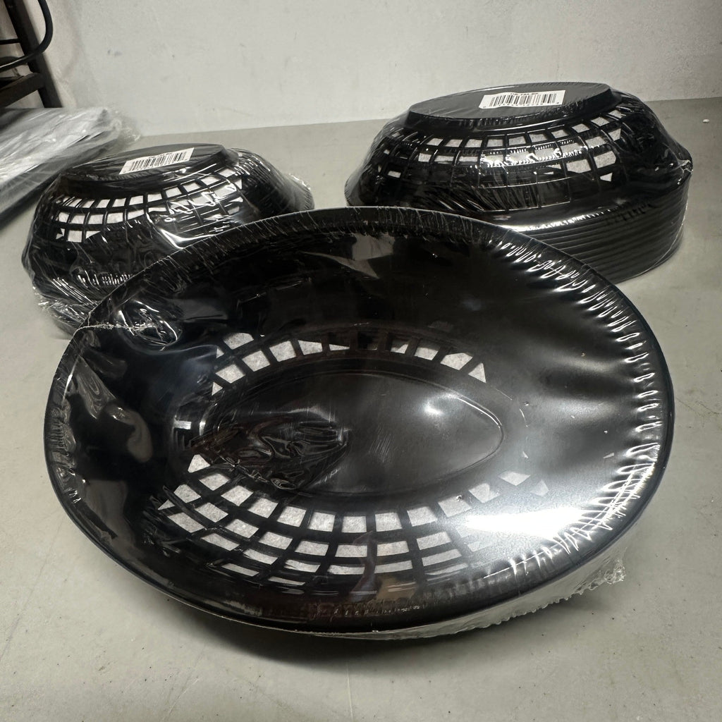 Pack of 36 GET OB-734-BK Oval Serving/Bread Basket, 8" x 5.5", Black