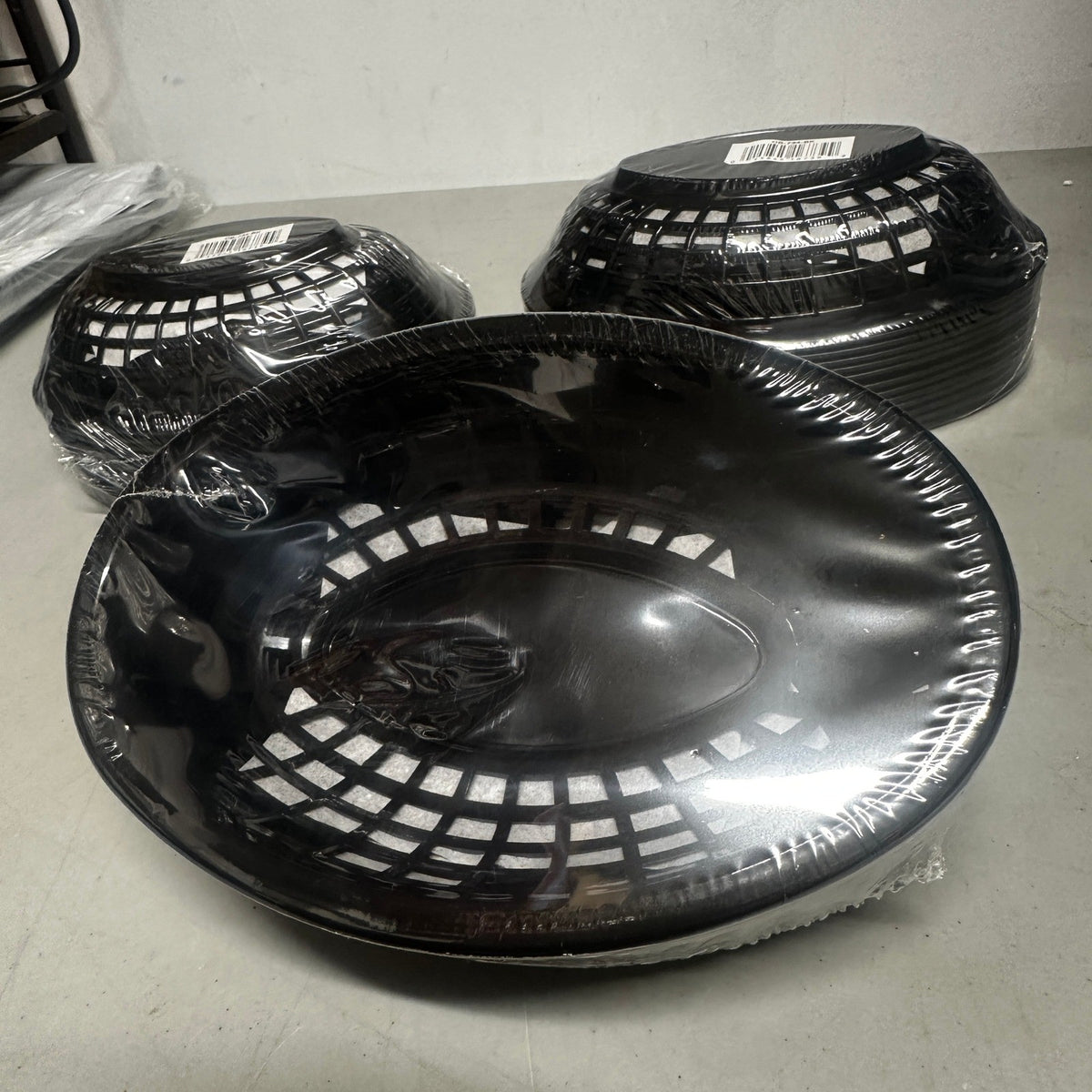 Pack of 36 GET OB-734-BK Oval Serving/Bread Basket, 8" x 5.5", Black