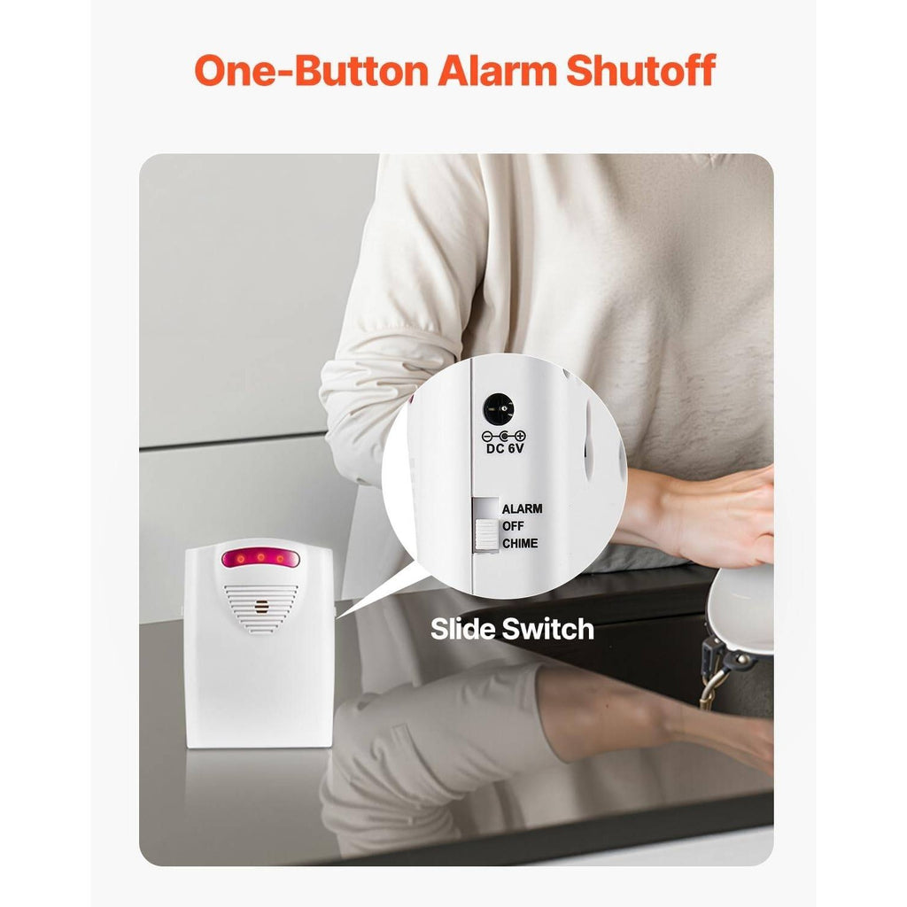 VEVOR 760IFT6 Bed Alarm System for Elderly Adults, 14x30" Wireless Bed Sensor Pa