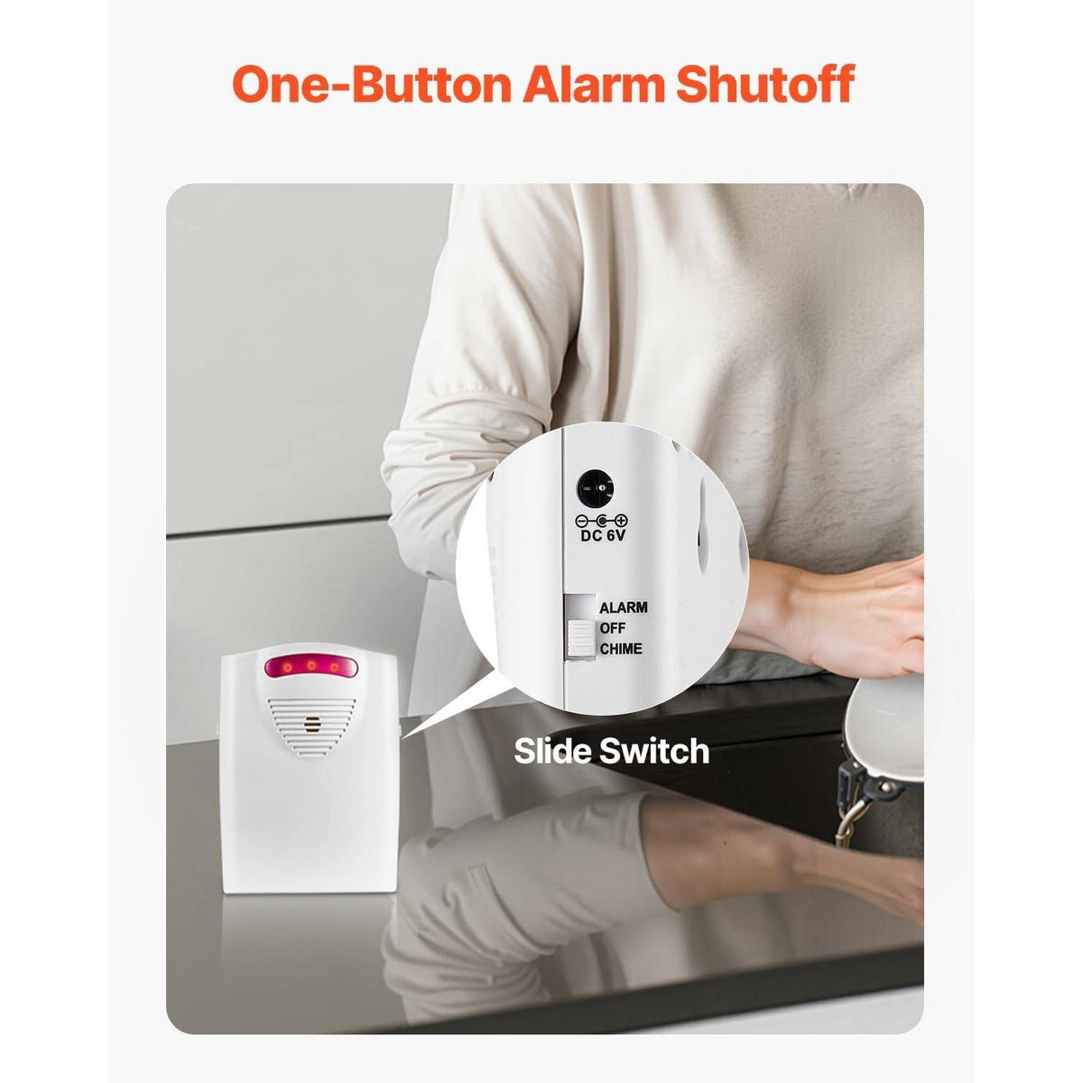 VEVOR 760IFT6 Bed Alarm System for Elderly Adults, 14x30" Wireless Bed Sensor Pa