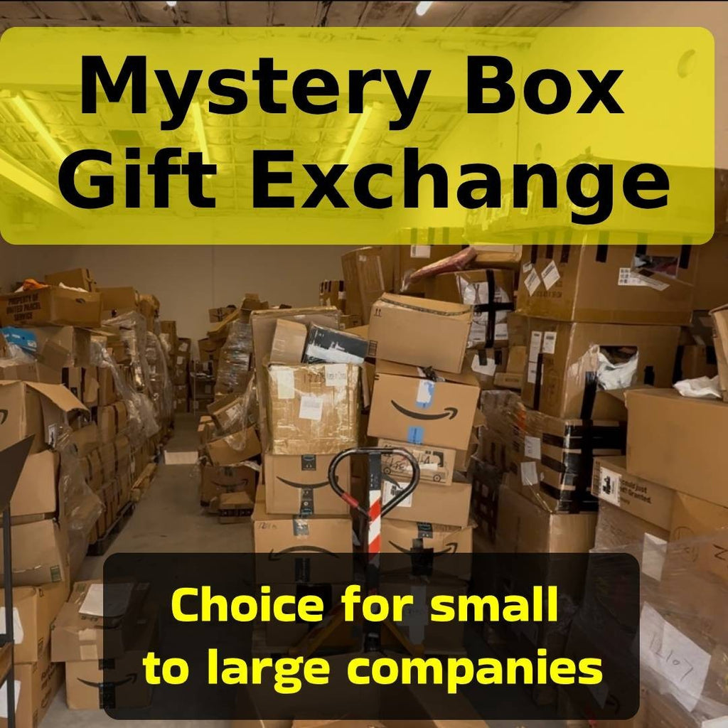 Amazon Liquidation Box for Holiday Mystery Gift Exchange, Secret Santa, White