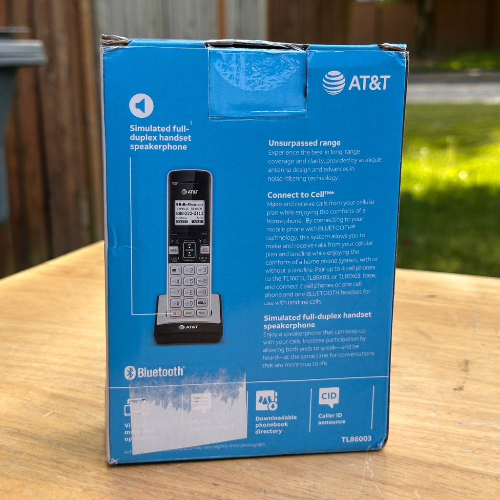 AT&T TL86003 Additional Cordless Handset for TL86103 - DECT 6.0 Expandable Ha