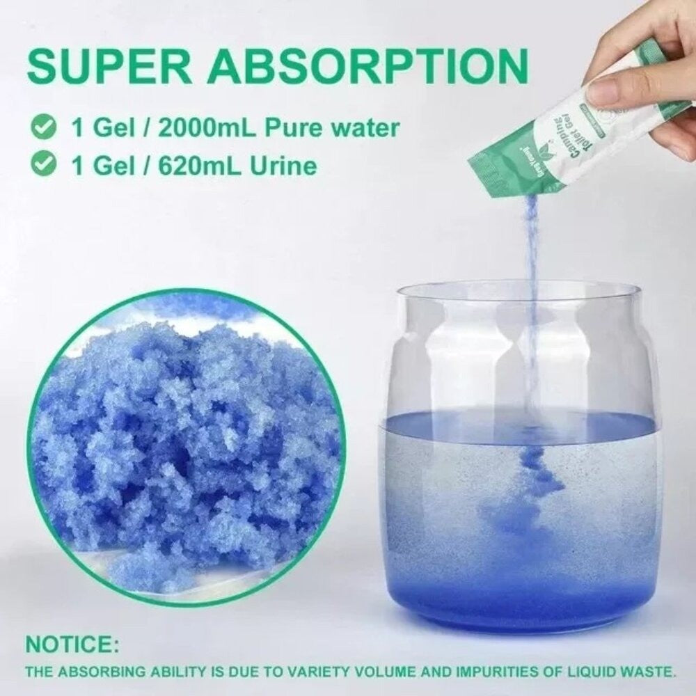GregYoung 30 Packets Liquid Waste Gel Powder Porta Potty Gel Absorbent Liquid