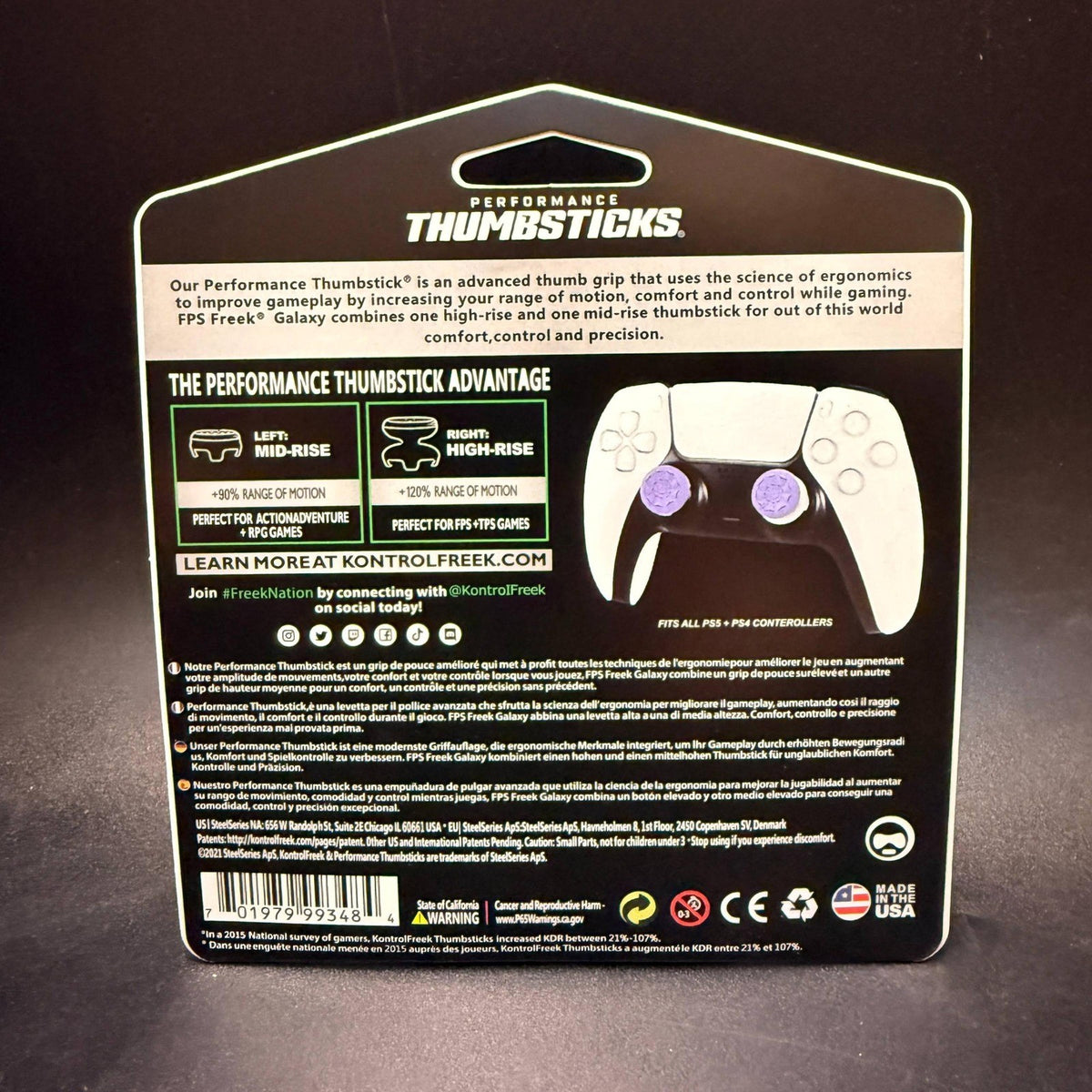 Performance Thumbsticks 1 High-Rise, 1 Mid-Rise for PS4/PS5 Controllers