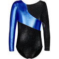 MSRP $18 DAXIANG Blue/Black 140 (7-8Y) Long Sleeve Gymnastics Leotards for Gir