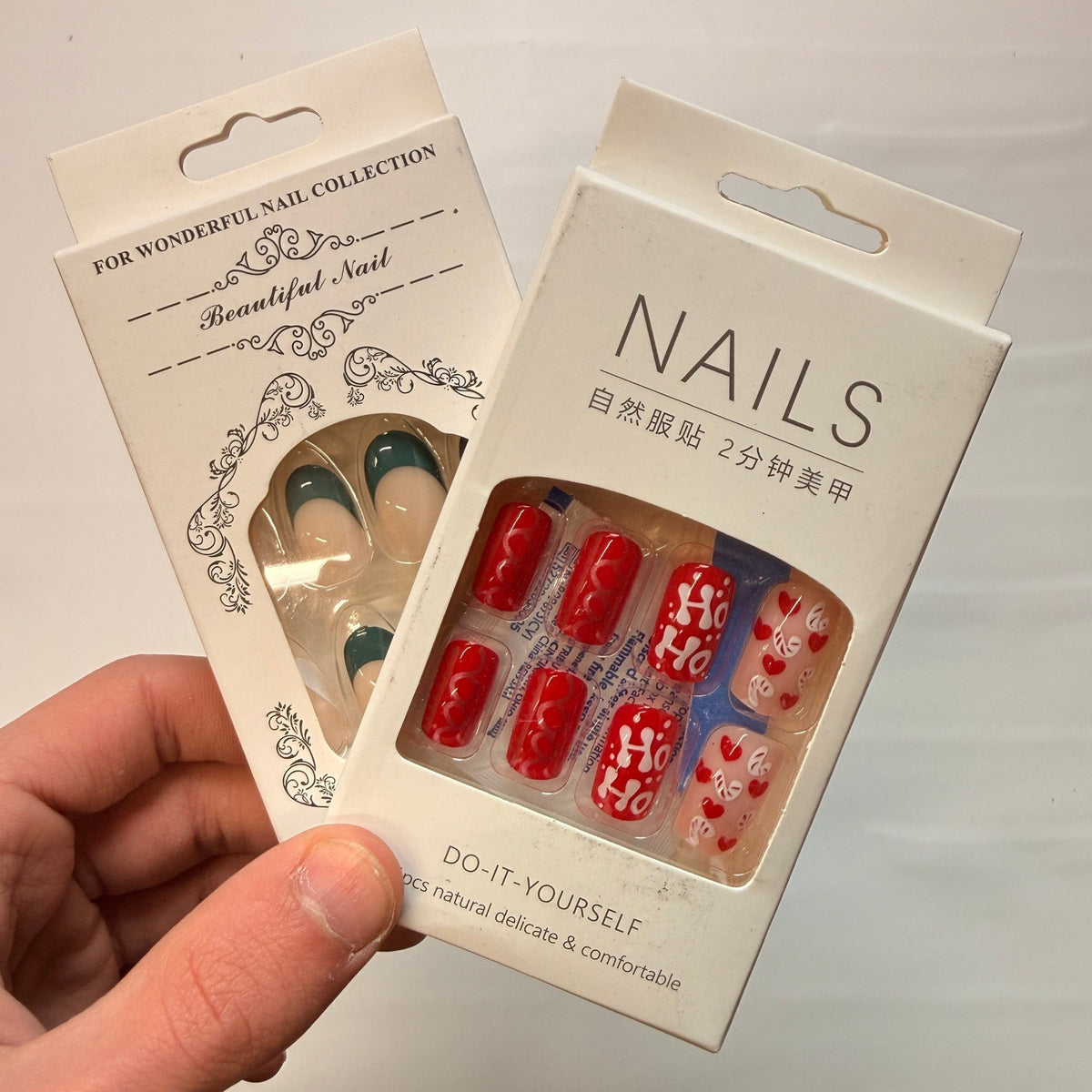 Lot of 10 Pack of 24 New False Press On Nails Assorted Designs and Colors №N12