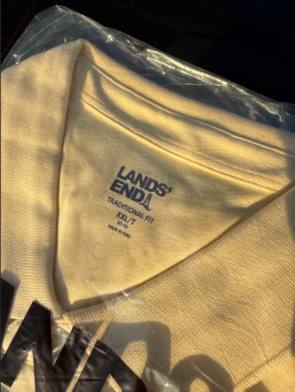 Lands' End Men's M-2XL/T Supima Polo Shirt Short Sleeve Golden Candle Light Regu