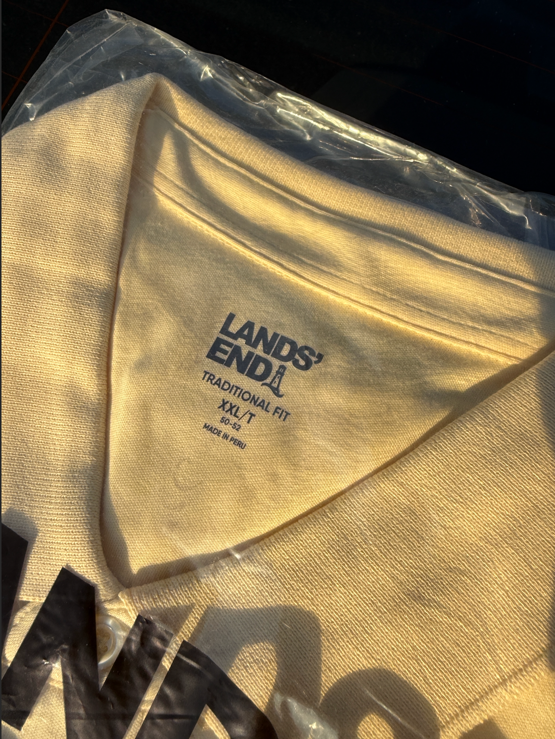 Lands' End Men's M-2XL/T Supima Polo Shirt Short Sleeve Golden Candle Light Regu