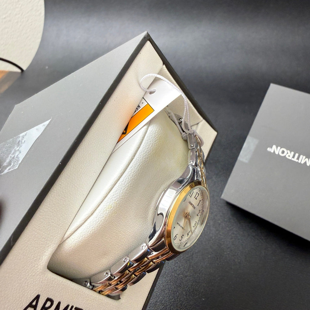 Armitron 75/5304TTB Women's Two Tone Bracelet Watch Easy to Read New Battery