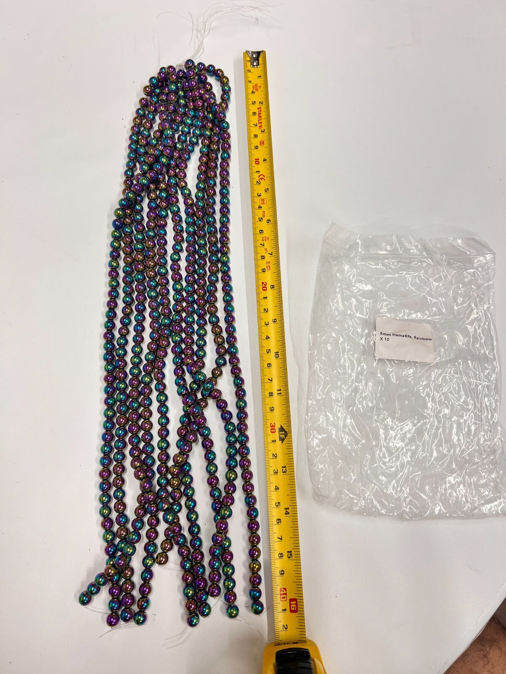 500 Pcs 8mm Round Multicolored Hematite Gemstone Beads DIY Jewelry Making 16"
