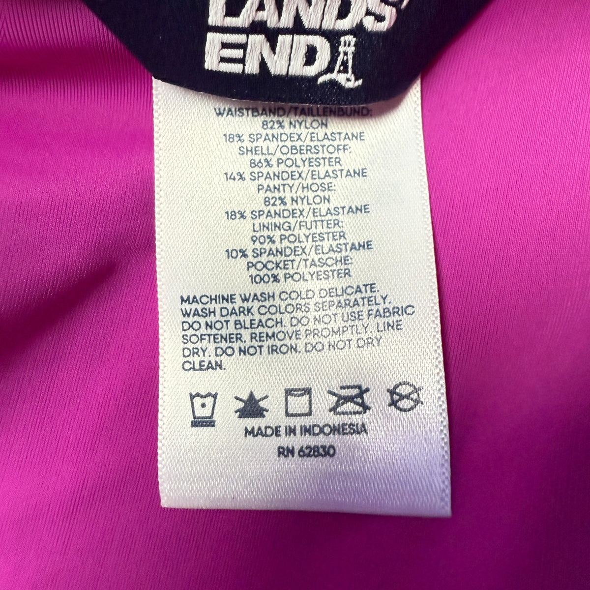 Lands' End Women's 14, 2-16 LONG 5" UPF 50 Swim Shorts w/ Pockets - Violet Rose