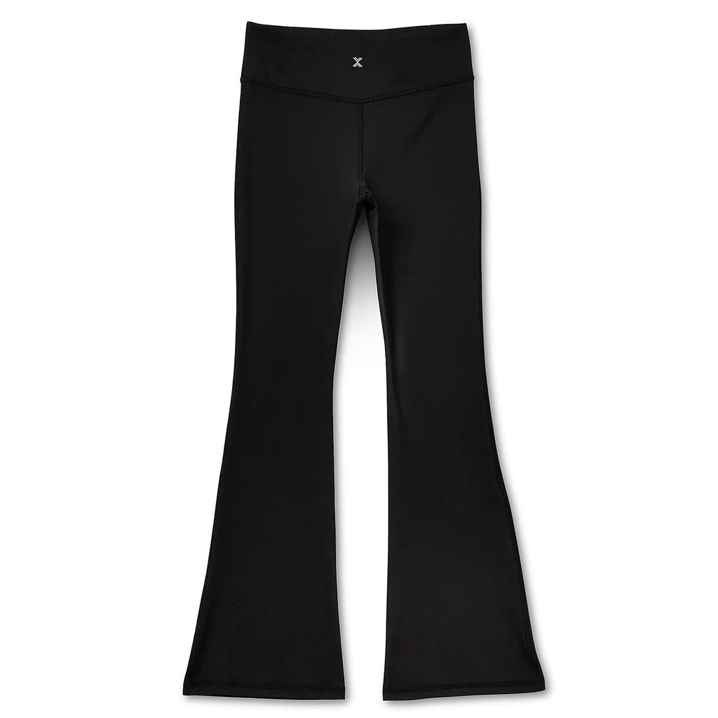 MSRP $28 Xersion Kid Girls XL 18.5 Plus Black Flare Full Length Leggings High