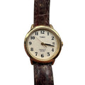 Timex Indiglo WR 30M Women's Watch Brown Leather Band Needs Battery