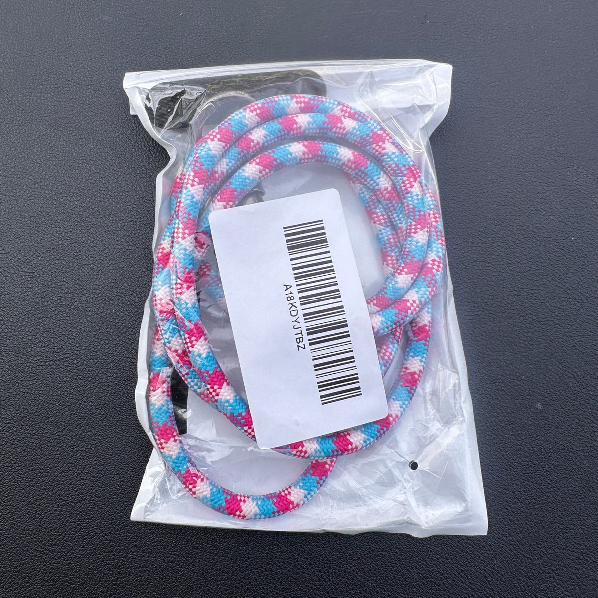 2 In 1 USB Type C Braided Data Cord Quick Charging Cable Portable Lanyard Pink/