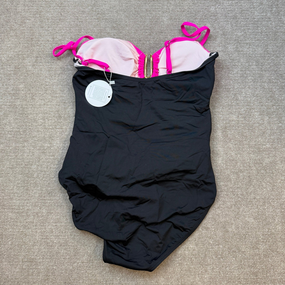 MSRP $49 Eomenie Women's M One Piece Swimsuit Tummy Control U Wire Ruched
