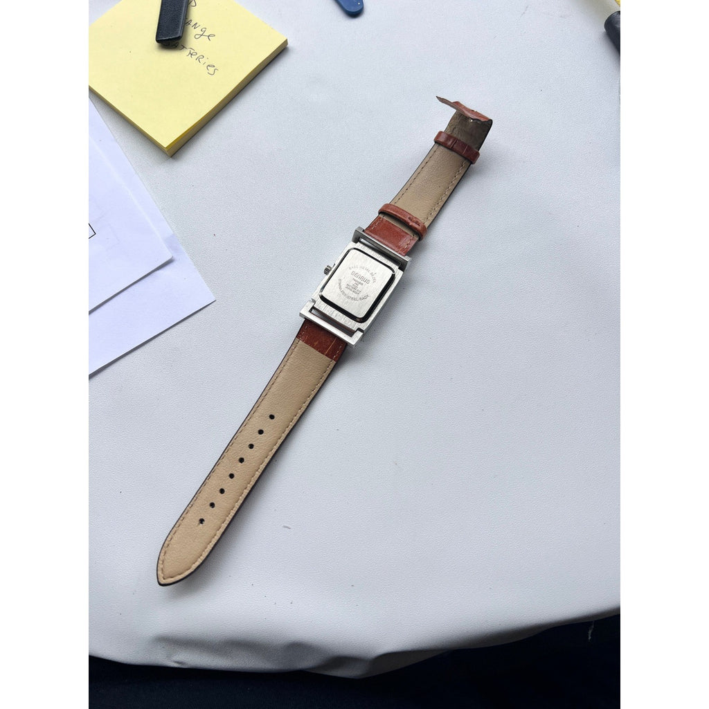 Benrus Watch Women PIM203BR 26mm Silver Tone MISSING Buckle Needs Battery B