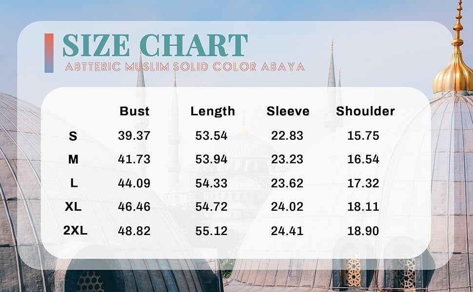 Abetteric Womens Long Sleeve Ethnic Style Zipper Muslim Dress Abaya with Hijab