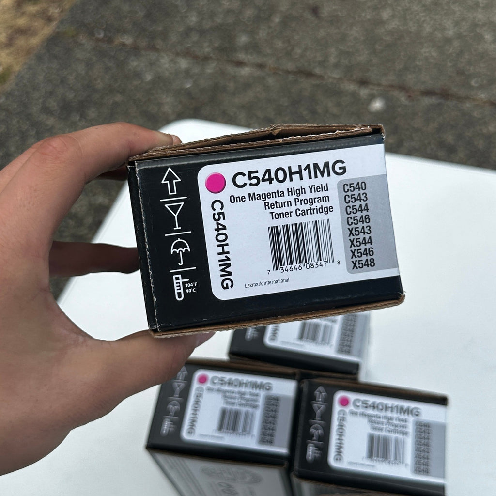 Set of 5 Lexmark C540H1MG Magenta High Yield Toner Cartridge C540 C543 C544 C546
