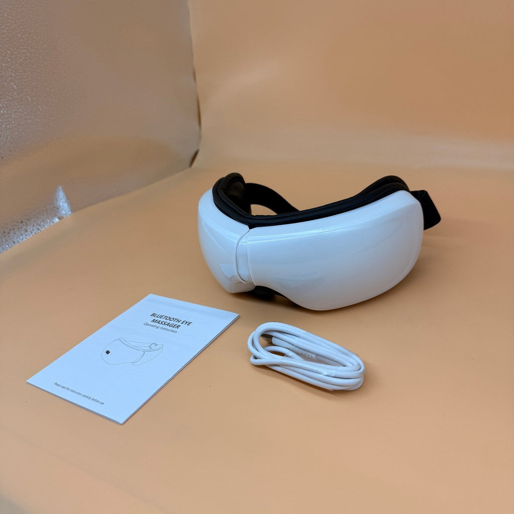EyeCare Intelligence Bluetooth Eye Massager White, 5 Modes Portable Relax Device