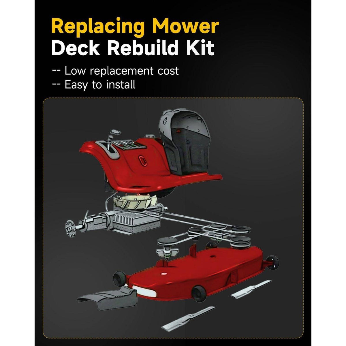 OCPTY 42" Lawn Mower Deck Rebuild Kit for AYP 279370 CO17542LT PB1842LT PB185H42