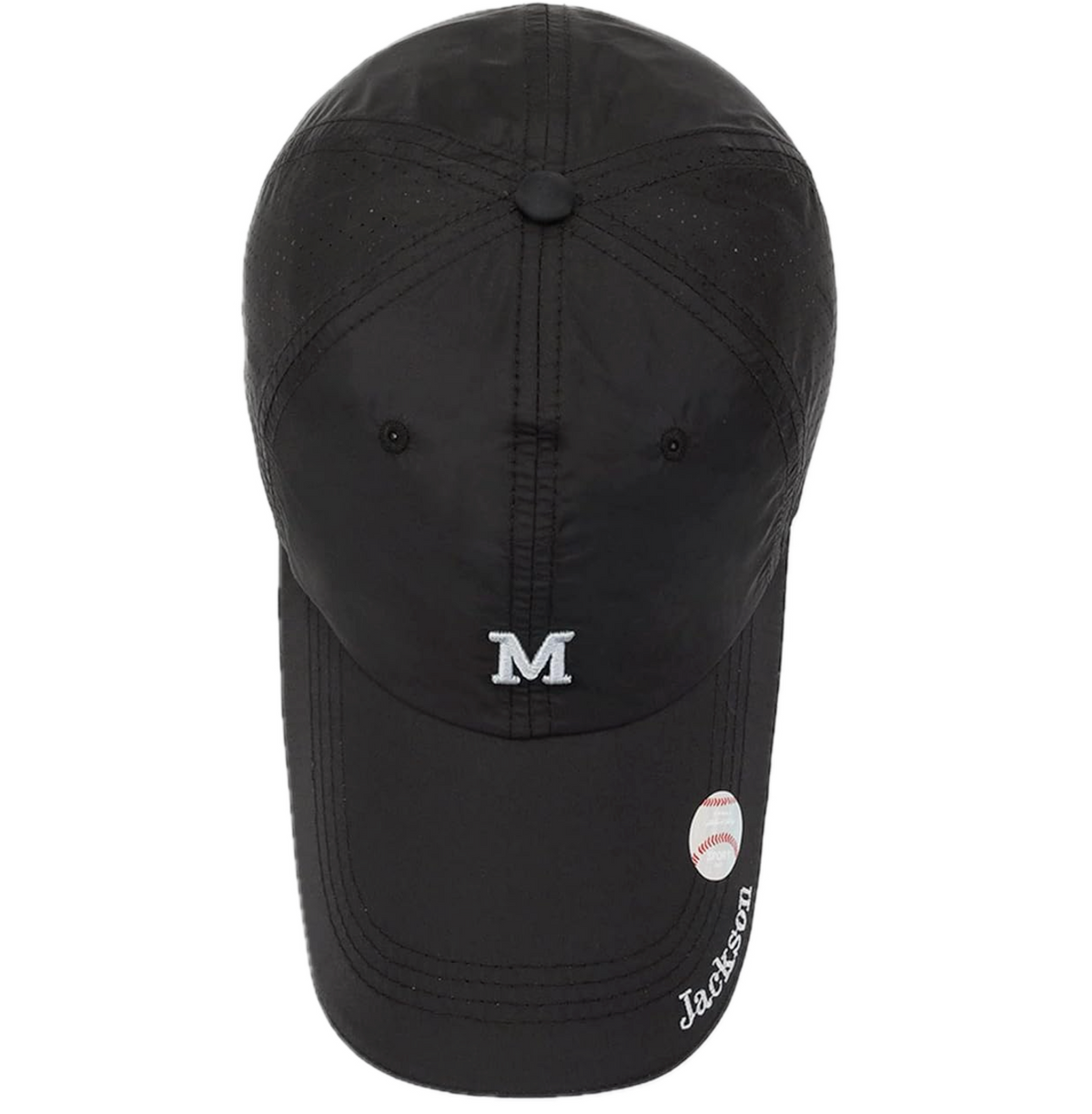 Clakllie Quick Drying Baseball Cap Black Breathable Sports Cap Reflective Runnin