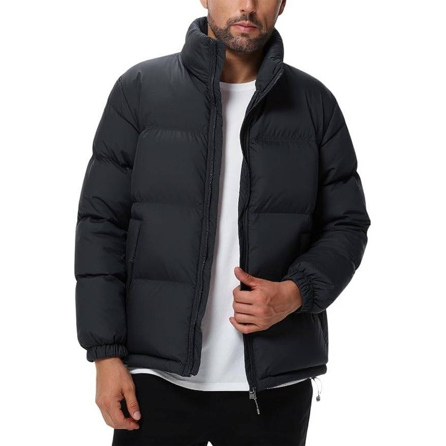 MSRP $59 ceauros Men's L Puffer Jacket Thickened Winter Coat Warm Stand Collar