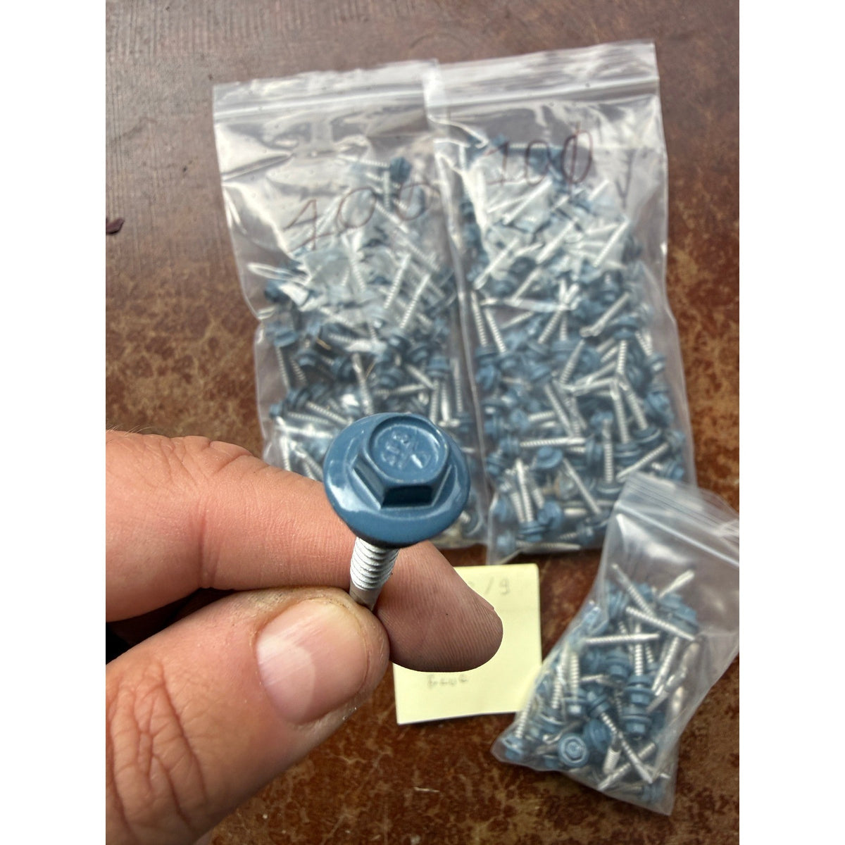 Lot of 250 Tahoe Blue 1-1/2" Structural c Self Drilling Hex Washer Head