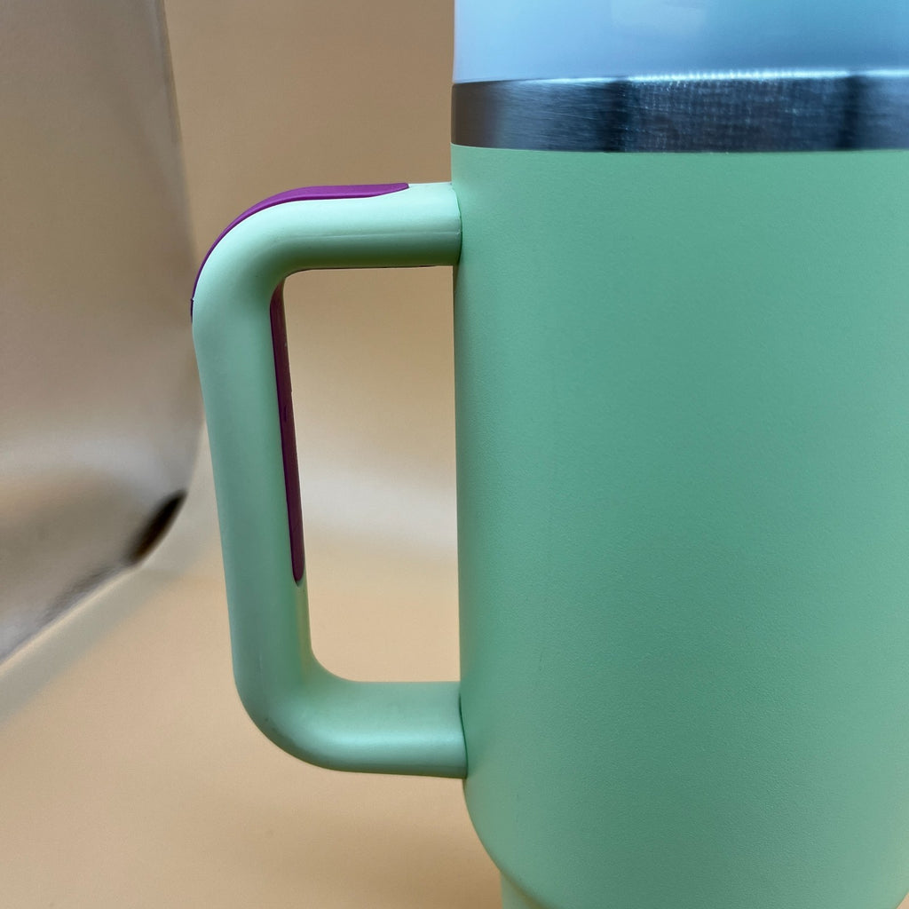 40oz Tumbler with Handle and Straw Stainless Steel Vacuum Insulated Travel Mug W