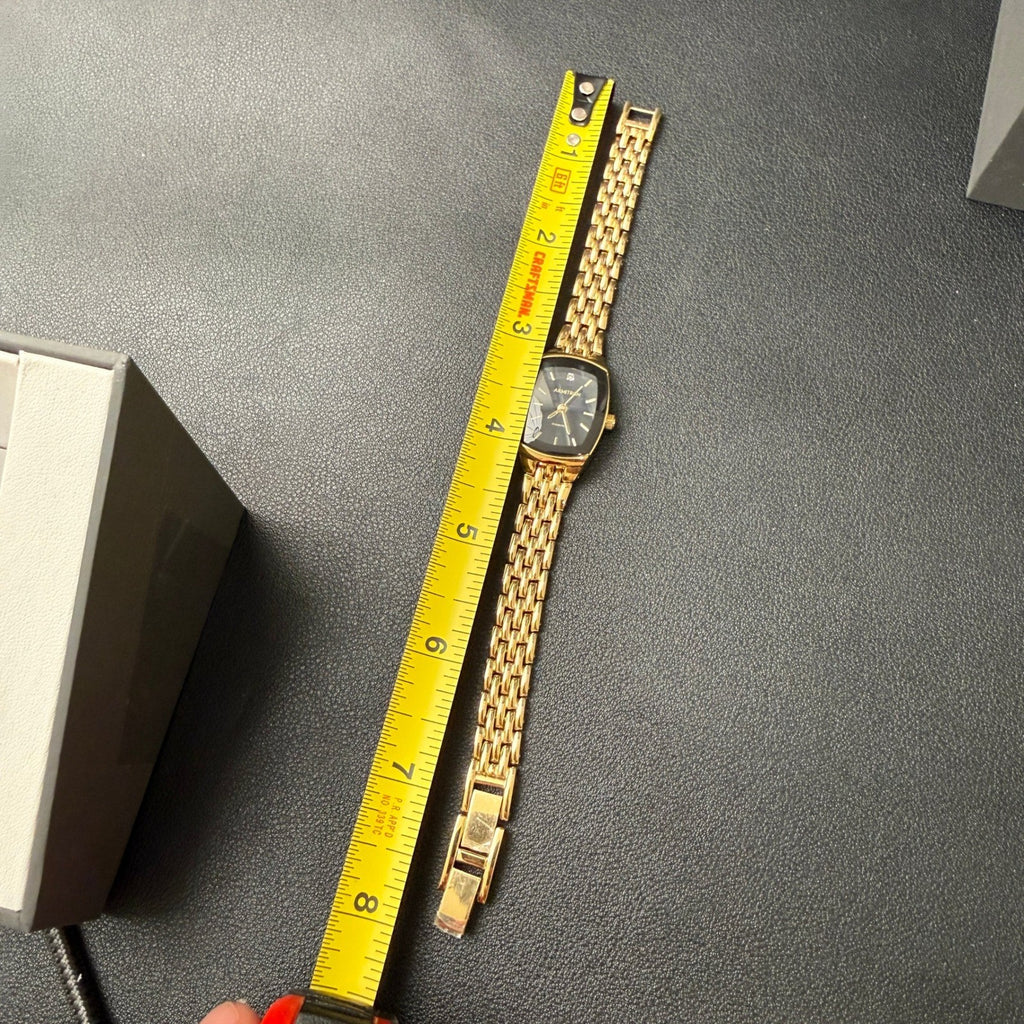 Armitron 75/5195GP Womens Gold Tone Diamond Accented Bracelet Watch New Battery