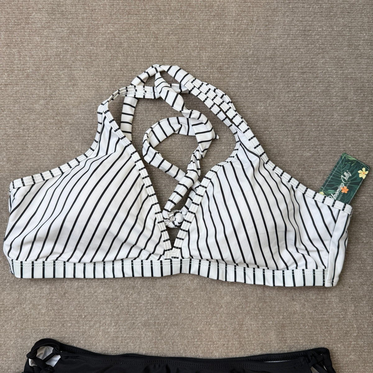 MSRP $32 Blooming Jelly Women's XL Bikini Set Mid Rise Two Piece Swimsuit Tria