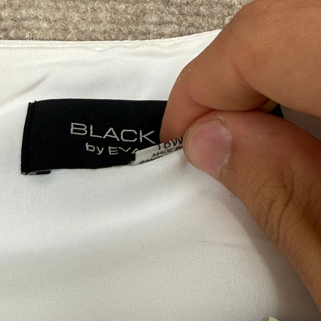 MSRP $89 Black Label by Evan-Picone Womens 18W Natural White Dress Crew Neck