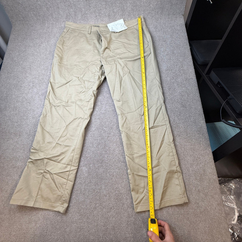 St. John's Bay Mens Universal 40x32 British Khaki Pants w/ SMALL HOLLE SEE PHOTO
