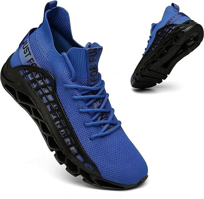 Men's US 8-9 Blue Just For Fun Breathable Athletic Running Casual Walking Shoes