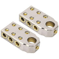 Pack of 2 Battery Terminal 6 Way 1/0 AWG Cable Clamp Connectors for Car, Truck