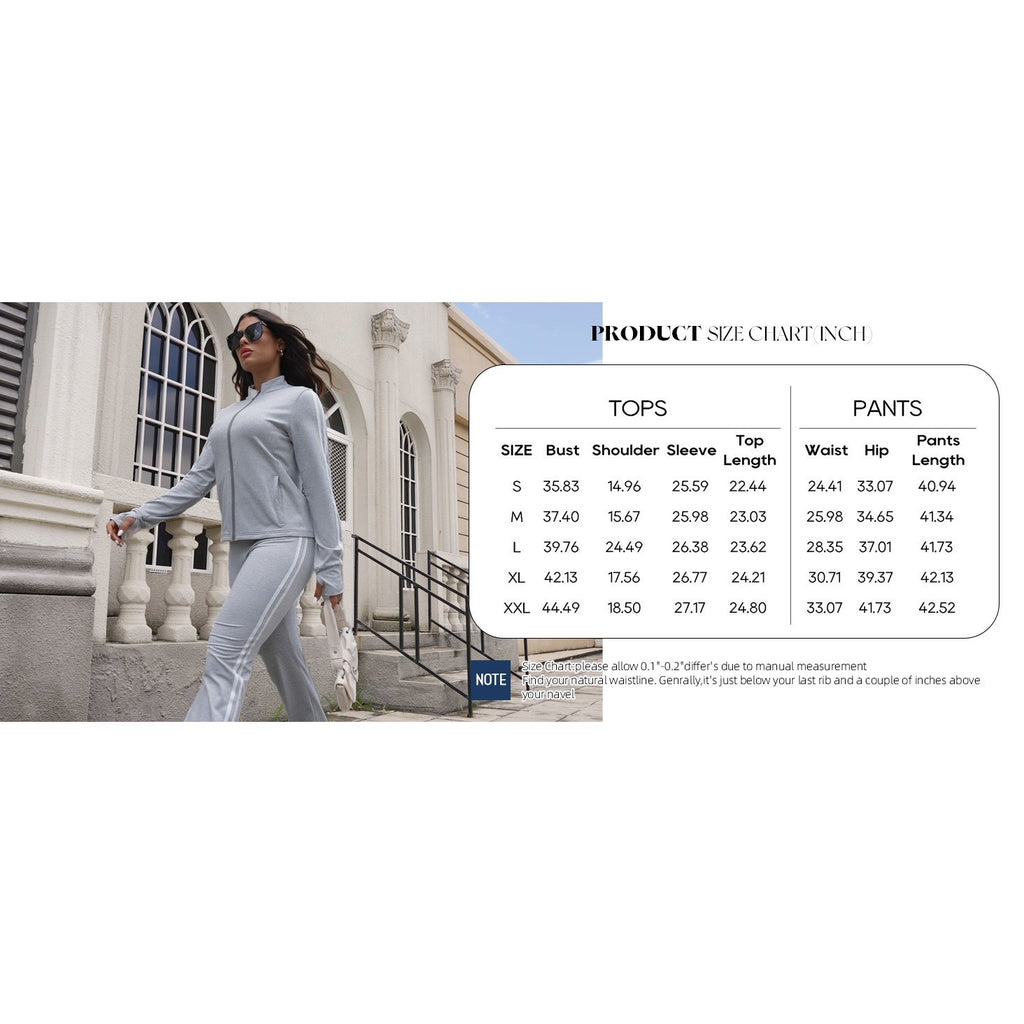 MSRP $37 HBQ Women's M 2 Piece Sweatsuit Set Zip Up Crop Top and Flare Pants Ca
