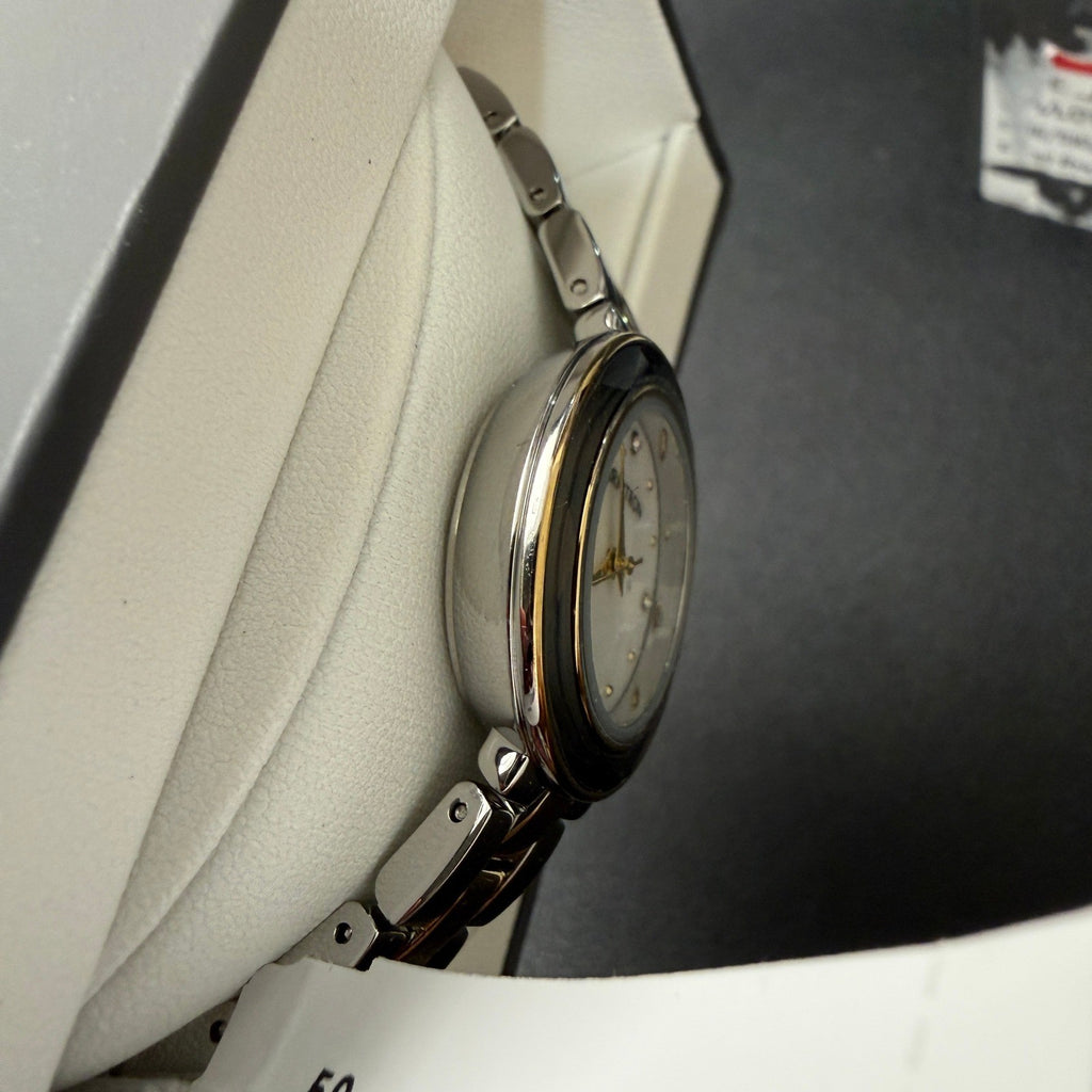 MSRP $70 Armitron 75/5927MPTT Women's Two Tone Bracelet Watch New Battery