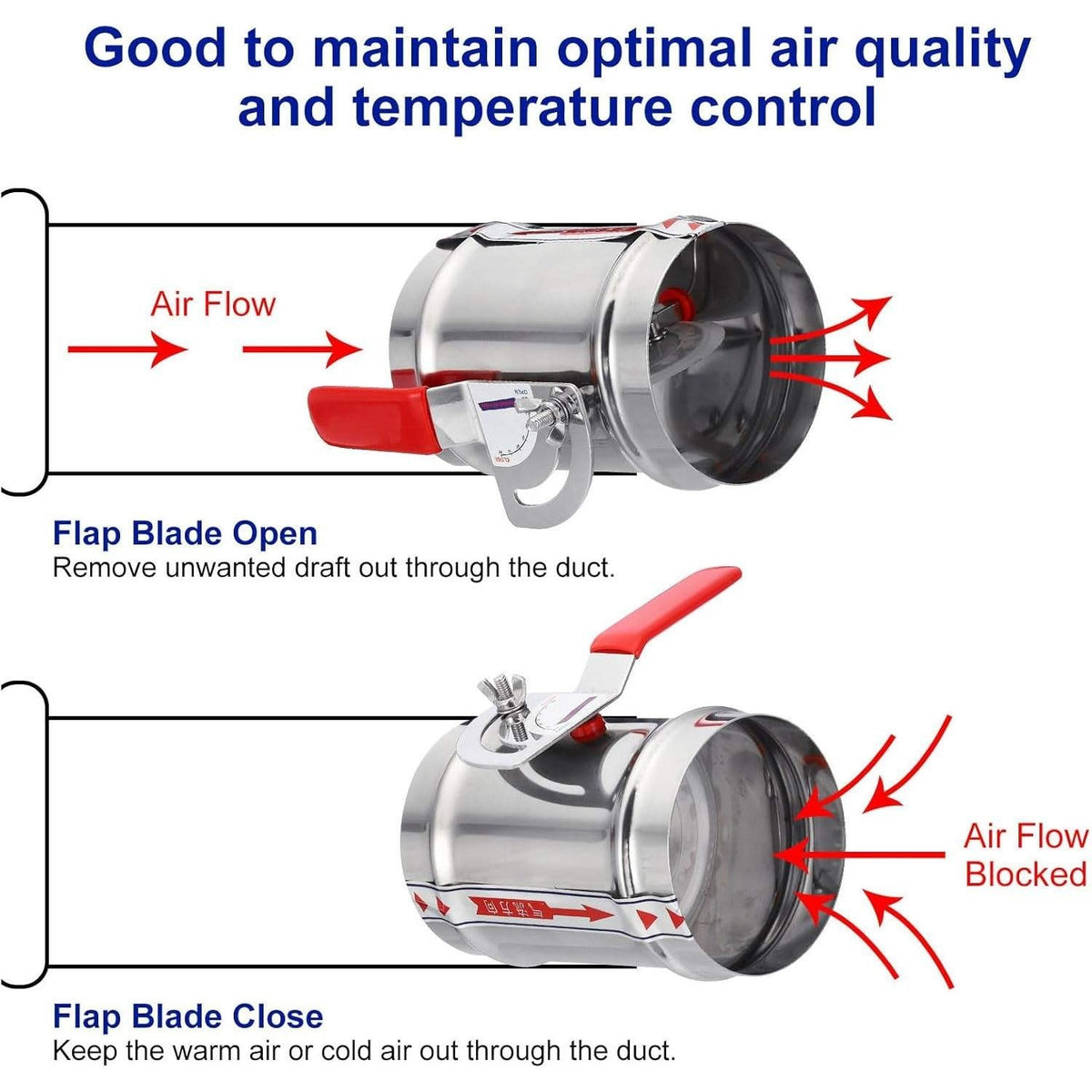 HVAC Duct Manual Volume Backdraft Damper 10" Airflow Ducting Branch Vent