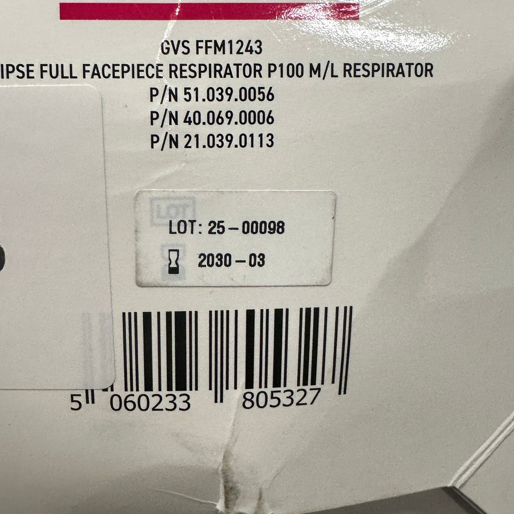 GVS FFM1243 Elipse Full Facepiece Respirator with P100 Replaceable Filters, On