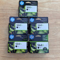 Set of 5 HP 564XL Black CN684WN Original Ink Cartridge EXP 1x 07/2023, 4