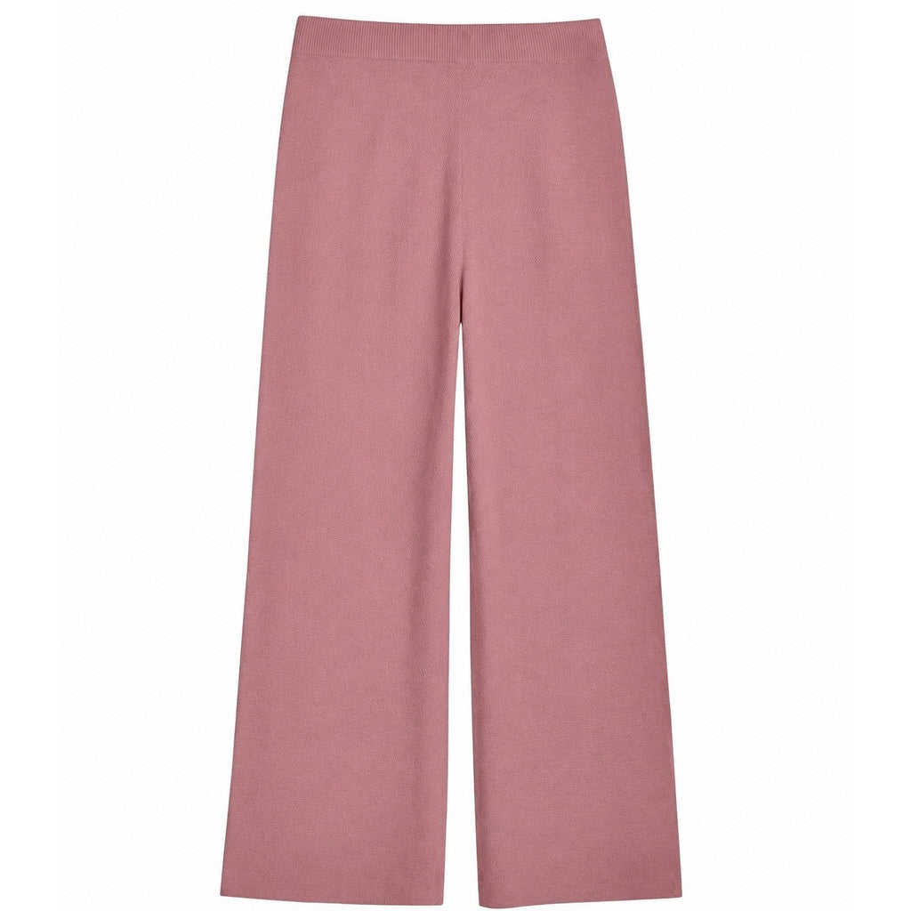LILLUSORY Women's XL Dark Pink Lounge Cozy Knit Wide Leg Pants Sweatpants