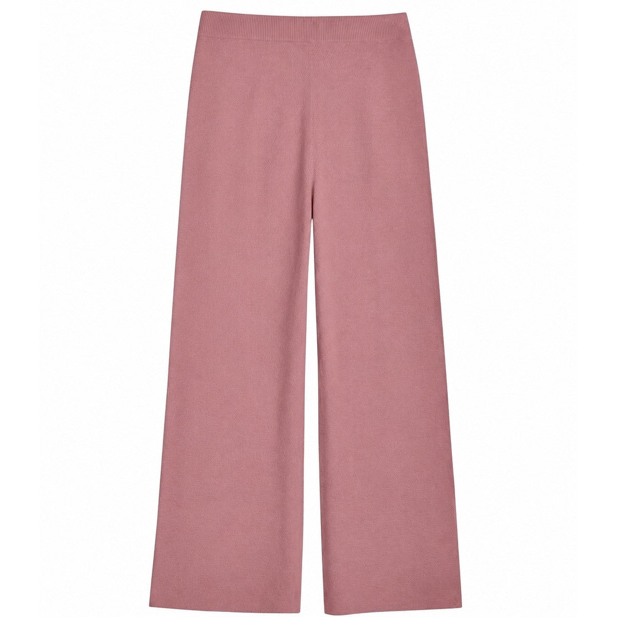 LILLUSORY Women's XL Dark Pink Lounge Cozy Knit Wide Leg Pants Sweatpants