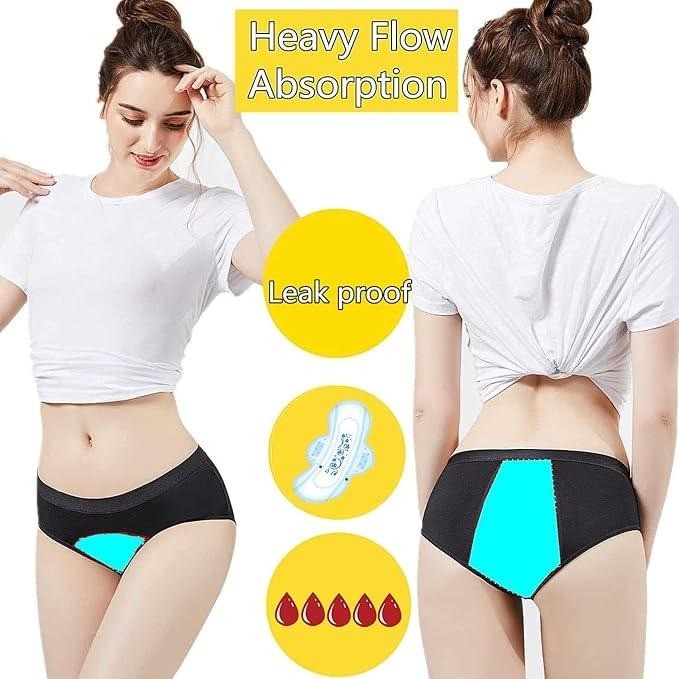 MSRP $21 ZVZK 3 Pack Women's M Period Underwear Heavy Flow 30ML Absorbent