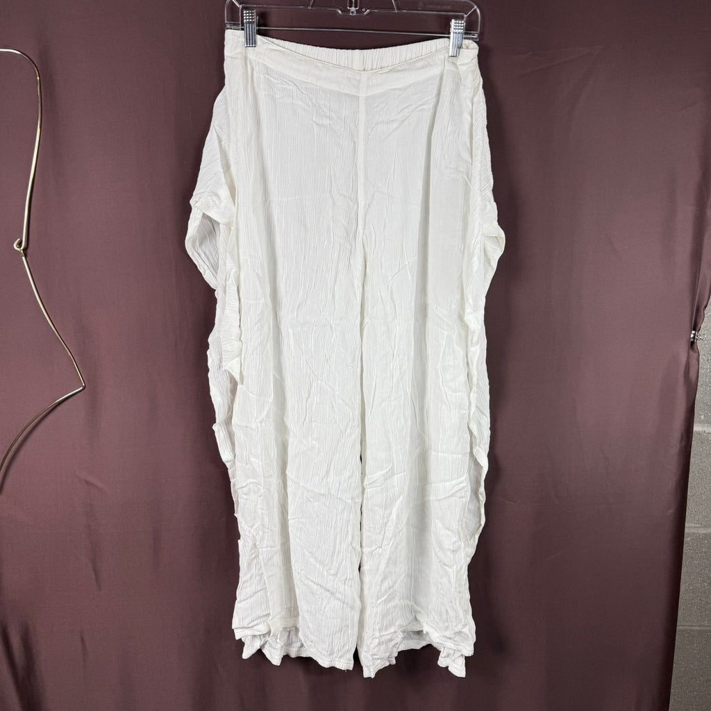 Lands' End Women's S UPF 50 White Pareo Swim Cover Up Pants